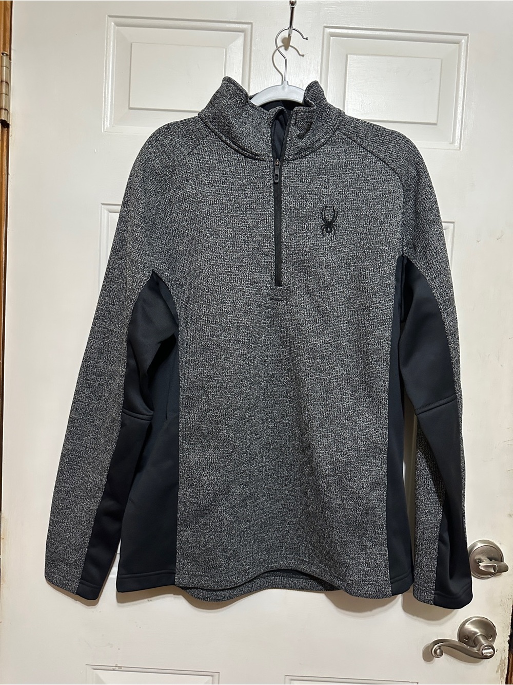 Spyder Sweatshirt Adult X-Large Gray Black Outbound Half Zip Pullover Outdoors